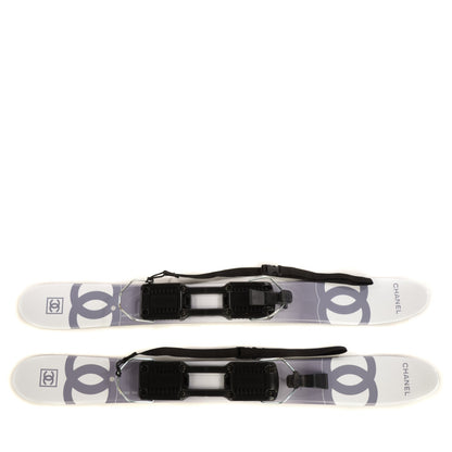 Chanel Snow Skis With Case White Grey 1 of 9