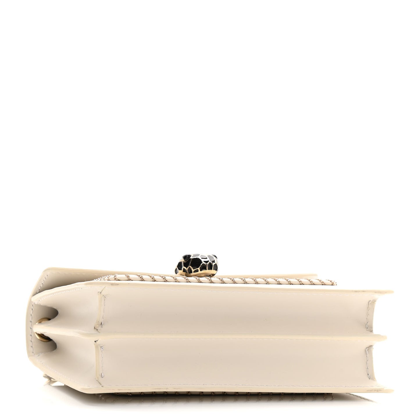 Calfskin Woven Chain Serpenti Forever Crossbody Bag White