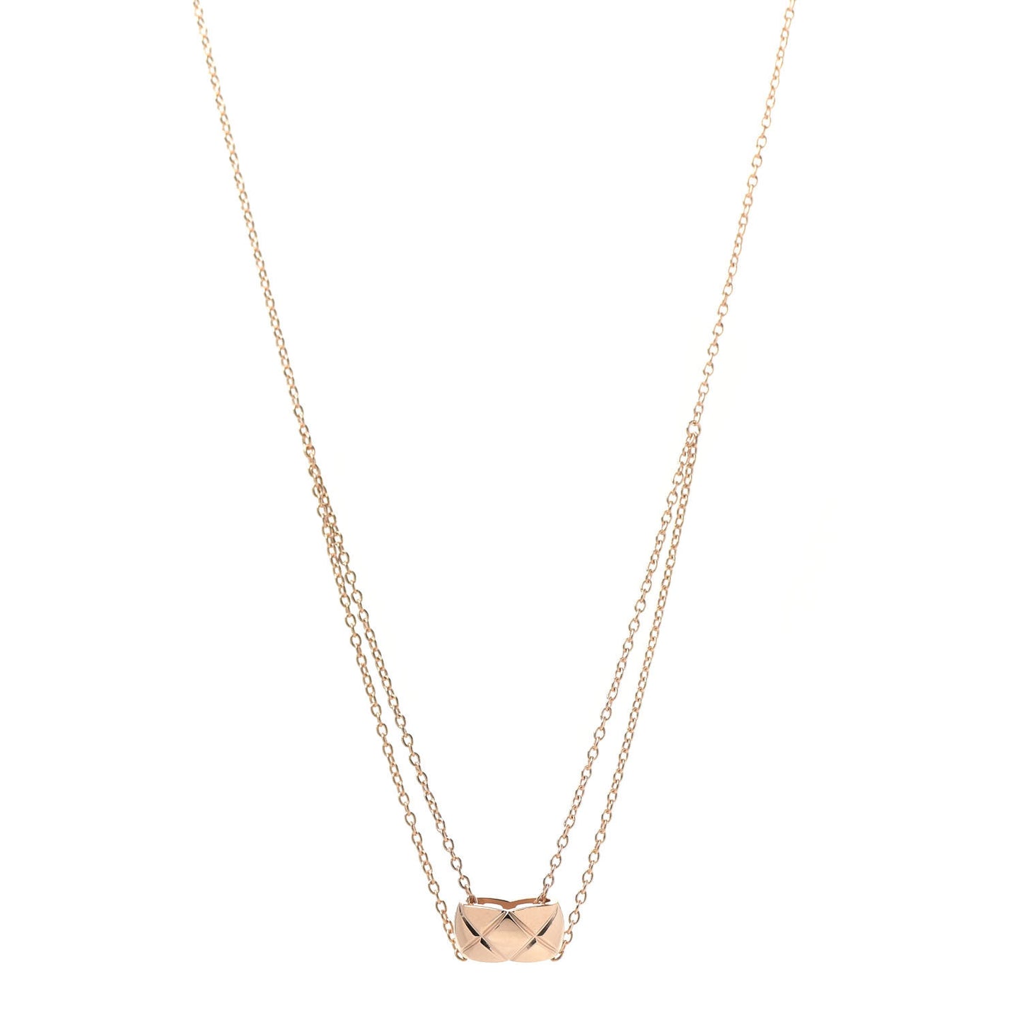 18K Beige Gold Coco Crush Pendant Necklace