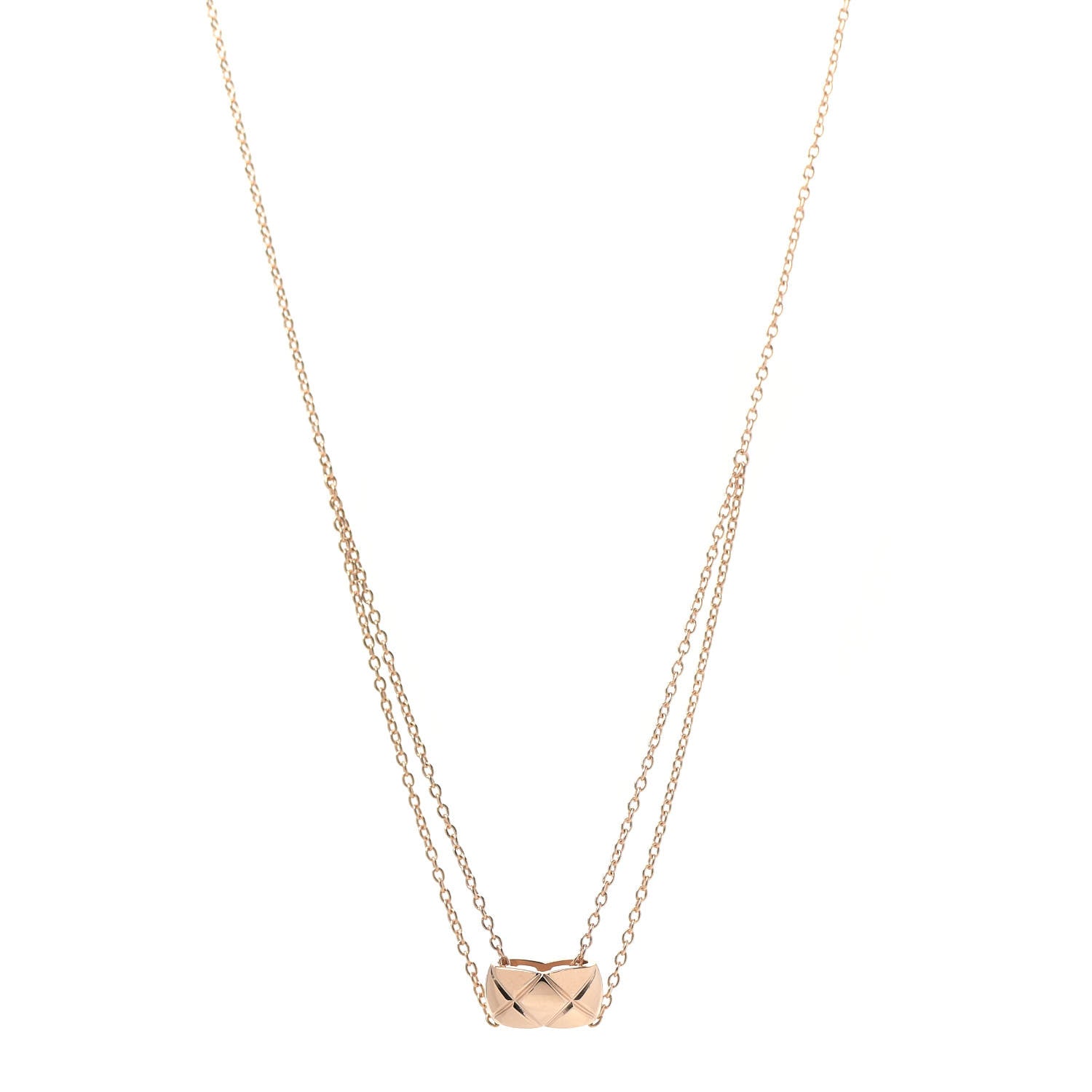 Chanel 18K Beige Gold Coco Crush Pendant Necklace 1 of 5