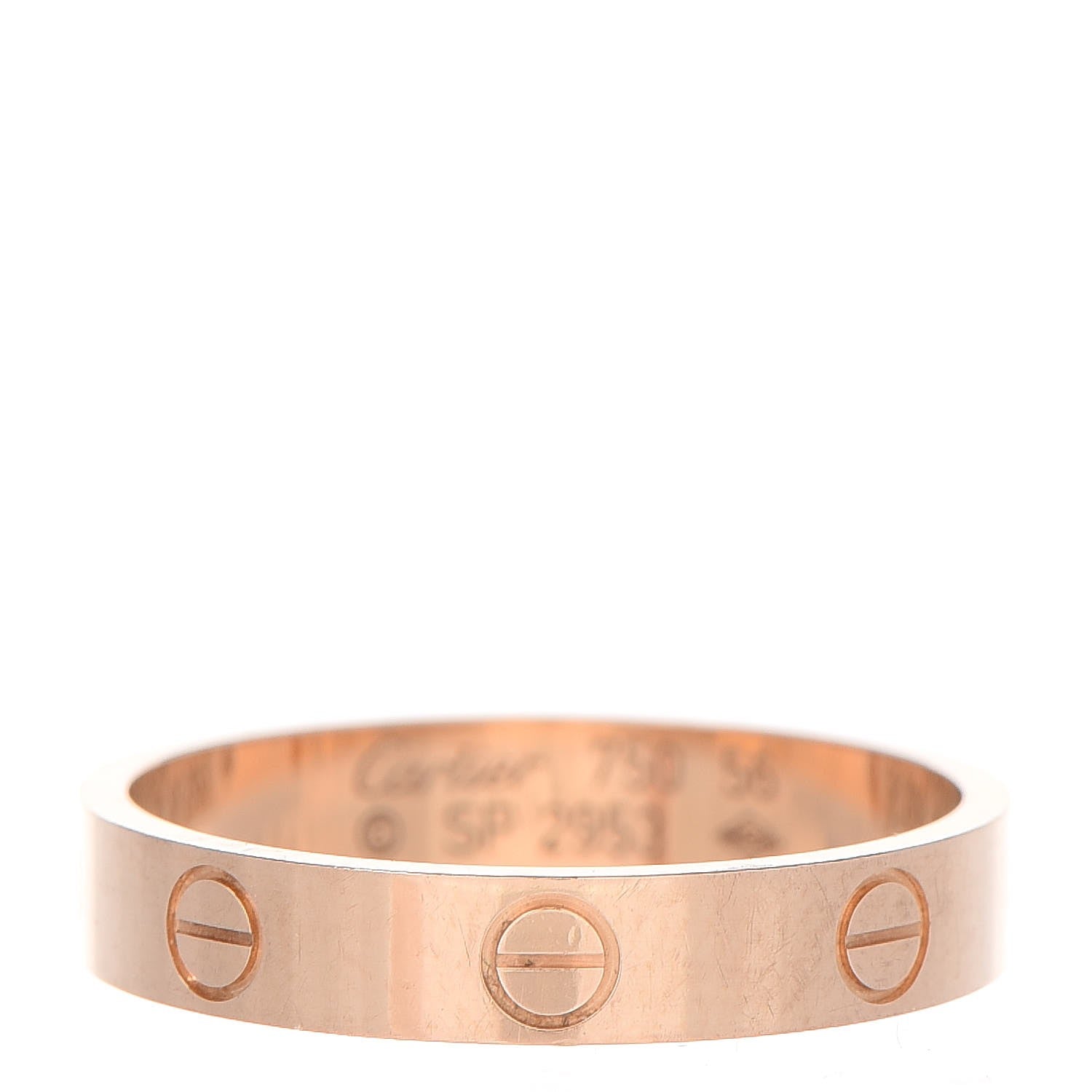 Cartier 18K Yellow Gold 3.5mm LOVE Wedding Band Ring 56 7.5 1 of 5