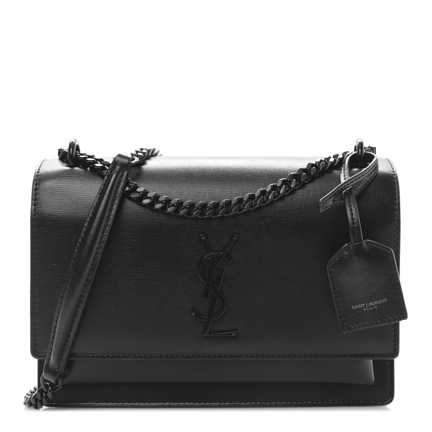 Saint Laurent Calfskin Medium Monogram Monochrome Sunset Black 1 of 8