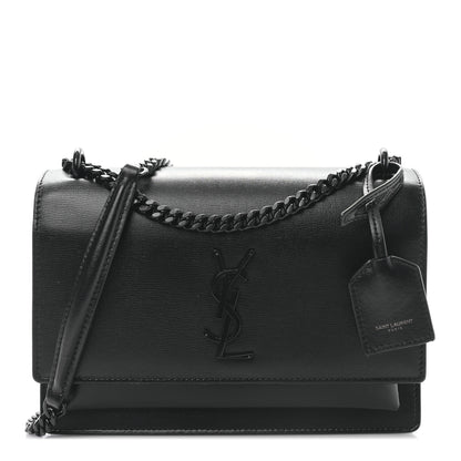 Saint Laurent Calfskin Medium Monogram Monochrome Sunset Black 1 of 8