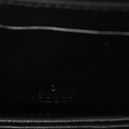 Gucci Boarded Dyana Lux Calfskin Web Monochrome Mini Bamboo 1947 Top Handle Bag Black 7 of 14