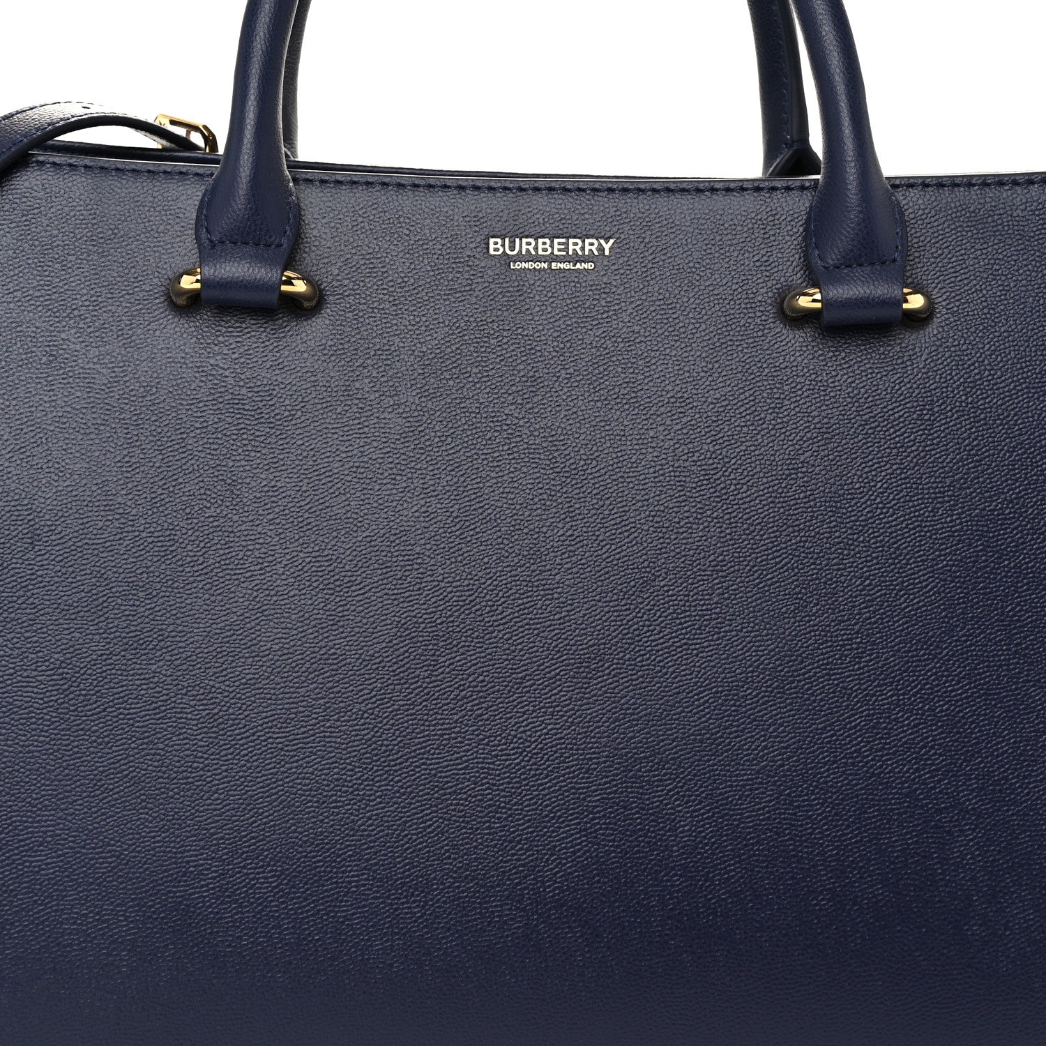 Burberry Calfskin Mega Check Small Banwell Tote Dark Canvas Blue 7 of 9
