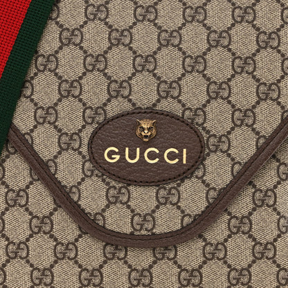 Gucci GG Supreme Monogram Web Medium Neo Vintage Flap Messenger Bag Beige New Acero 8 of 11