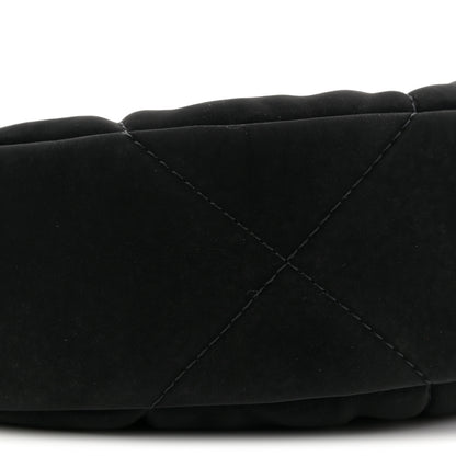 Chanel Velvet Effect Nylon Shiny Crumpled Calfskin Coco Neige Quilted Clutch With Chain Black 9 of 11