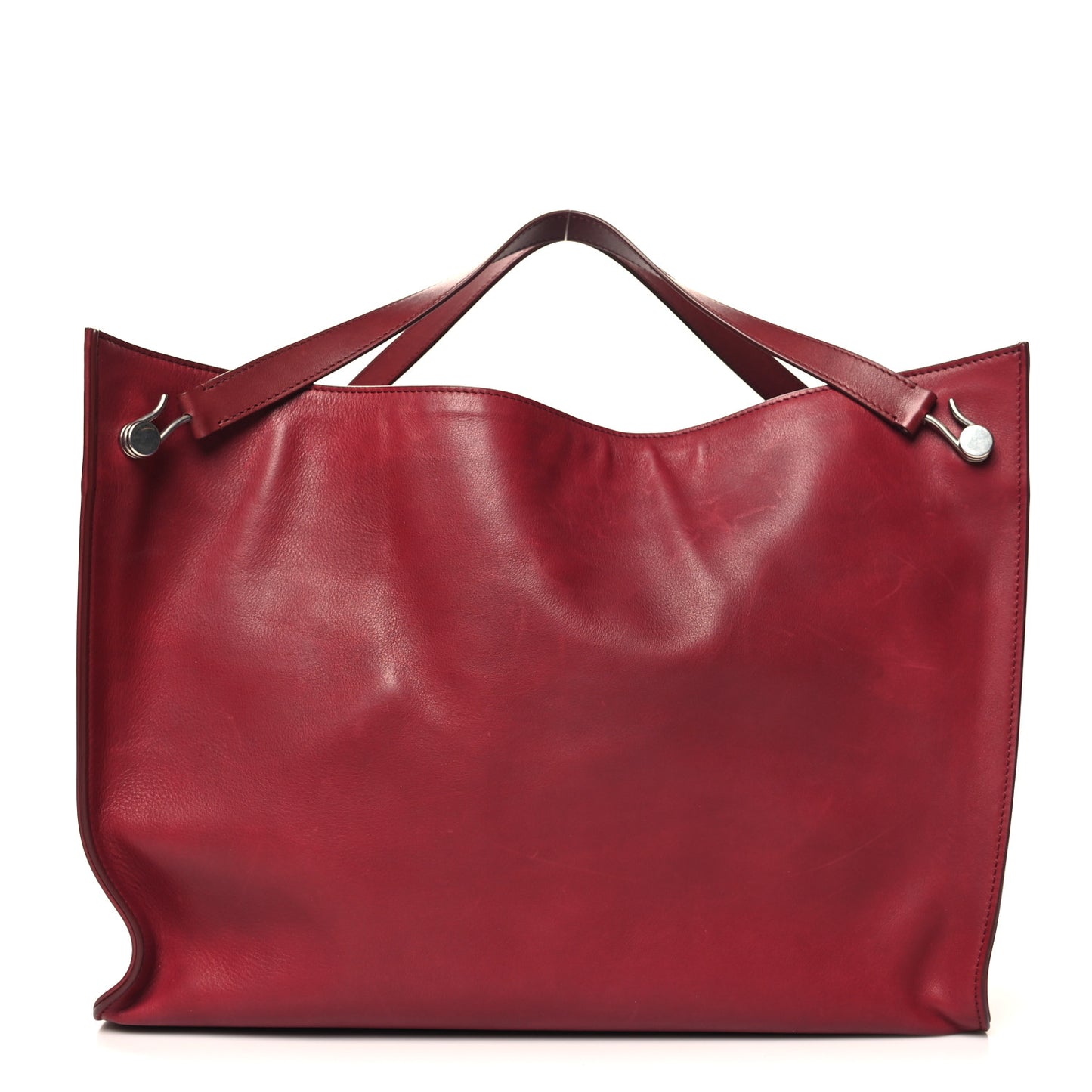 Polished Saddle Calfskin Alexia Bag Amaranto
