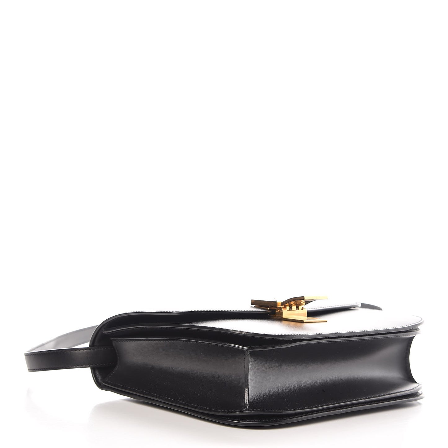 Liege Calfskin Medium Classic Box Flap Bag Black