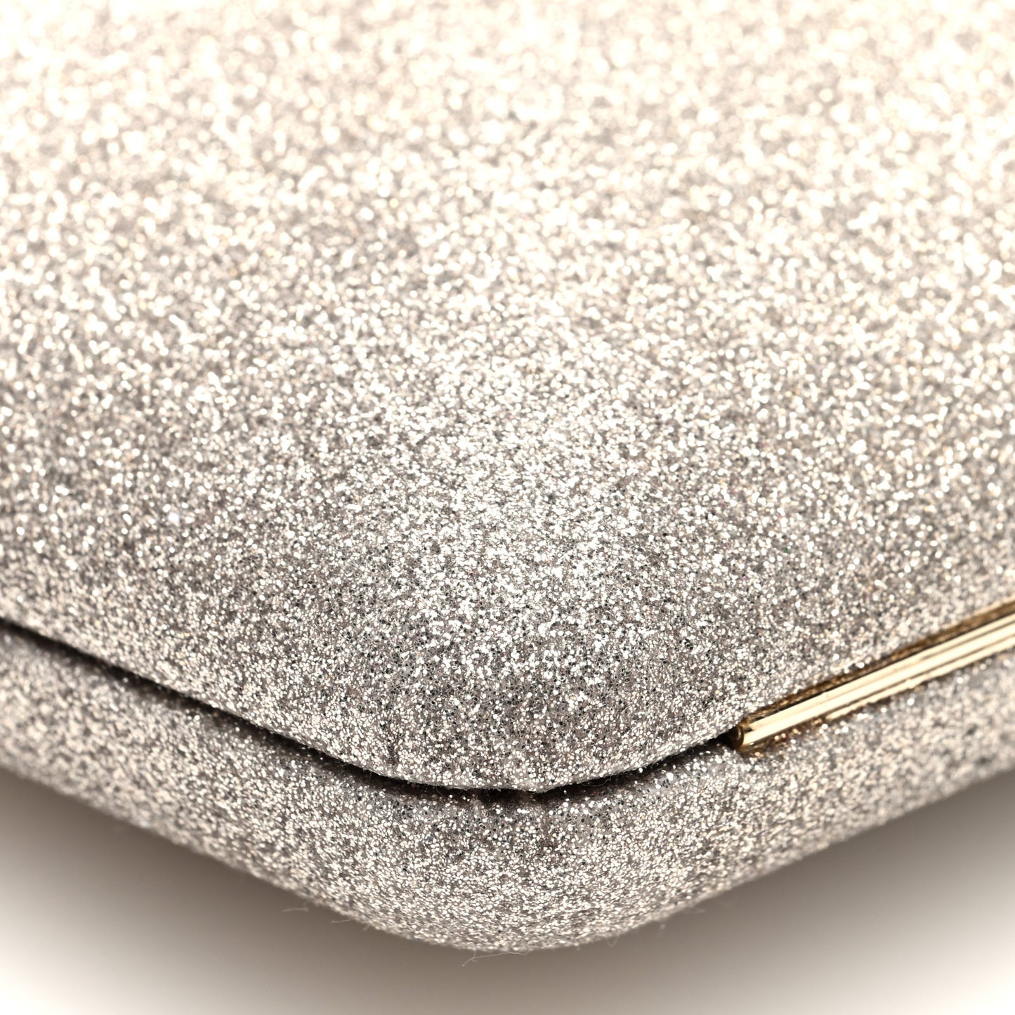 Dusty Glitter Ellipse Clutch Platinum Ice