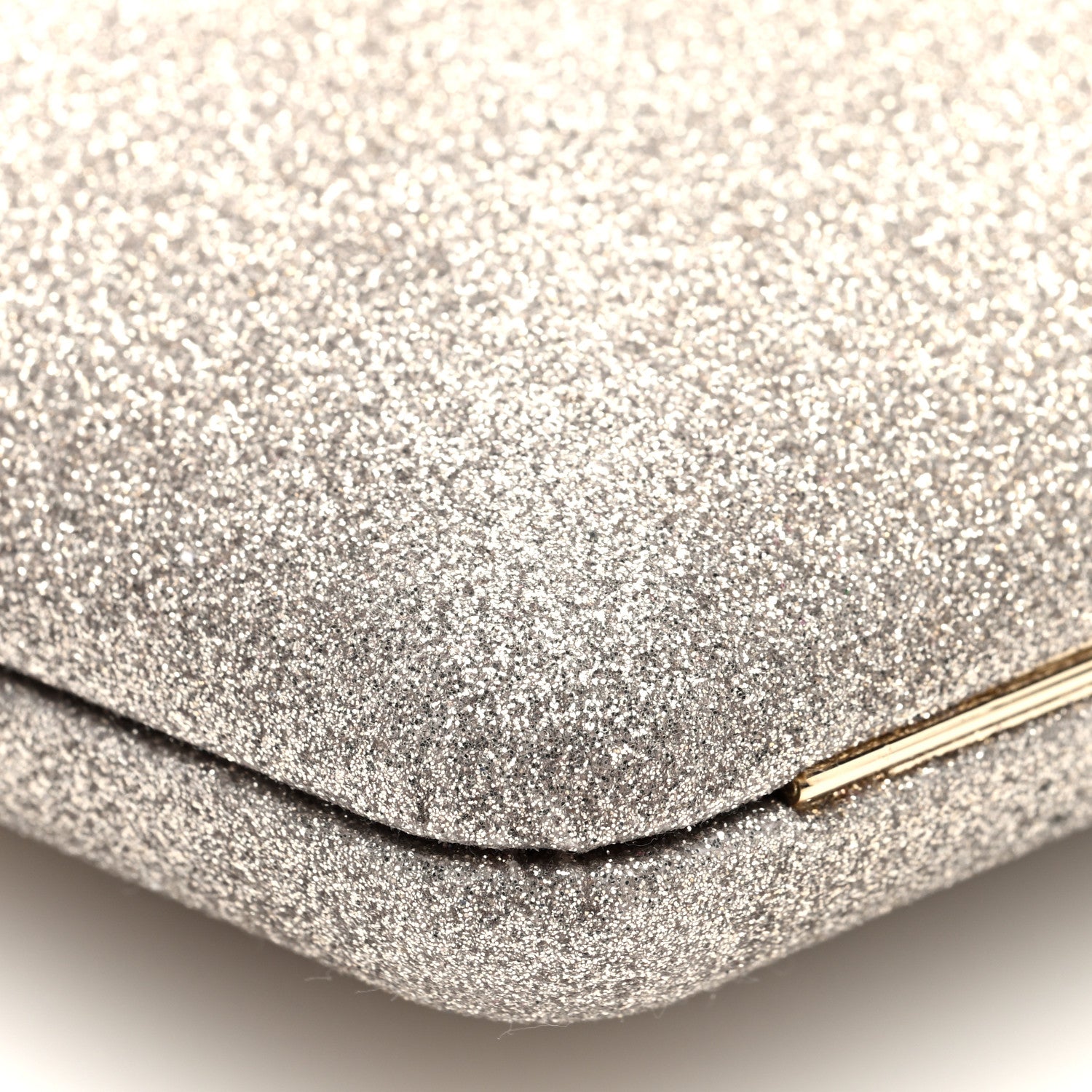 Jimmy Choo Dusty Glitter Ellipse Clutch Platinum Ice 8 of 9