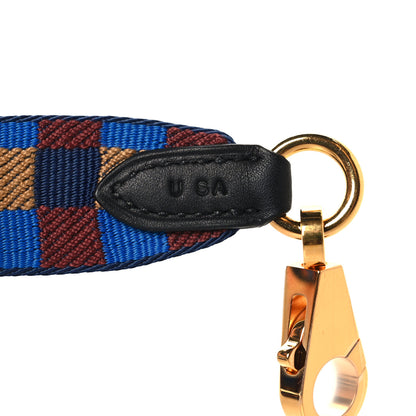 Hermes Toile Swift 25mm Maxi Quadrille Shoulder Strap Bleu Billard Biscuit Rouge H Black 4 of 4