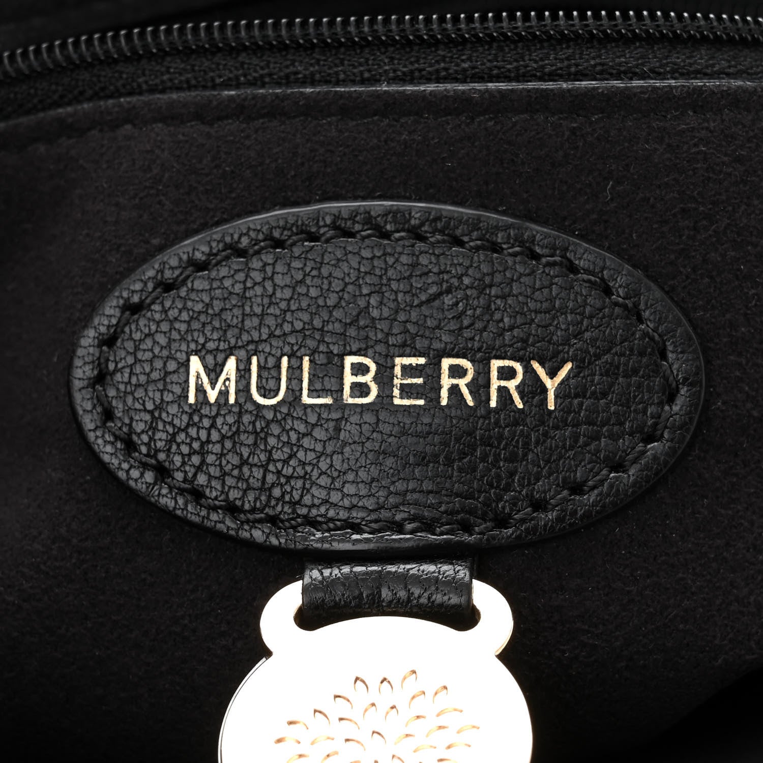 Mulberry Glossy Goatskin Small Lily Flap Black 6 of 11