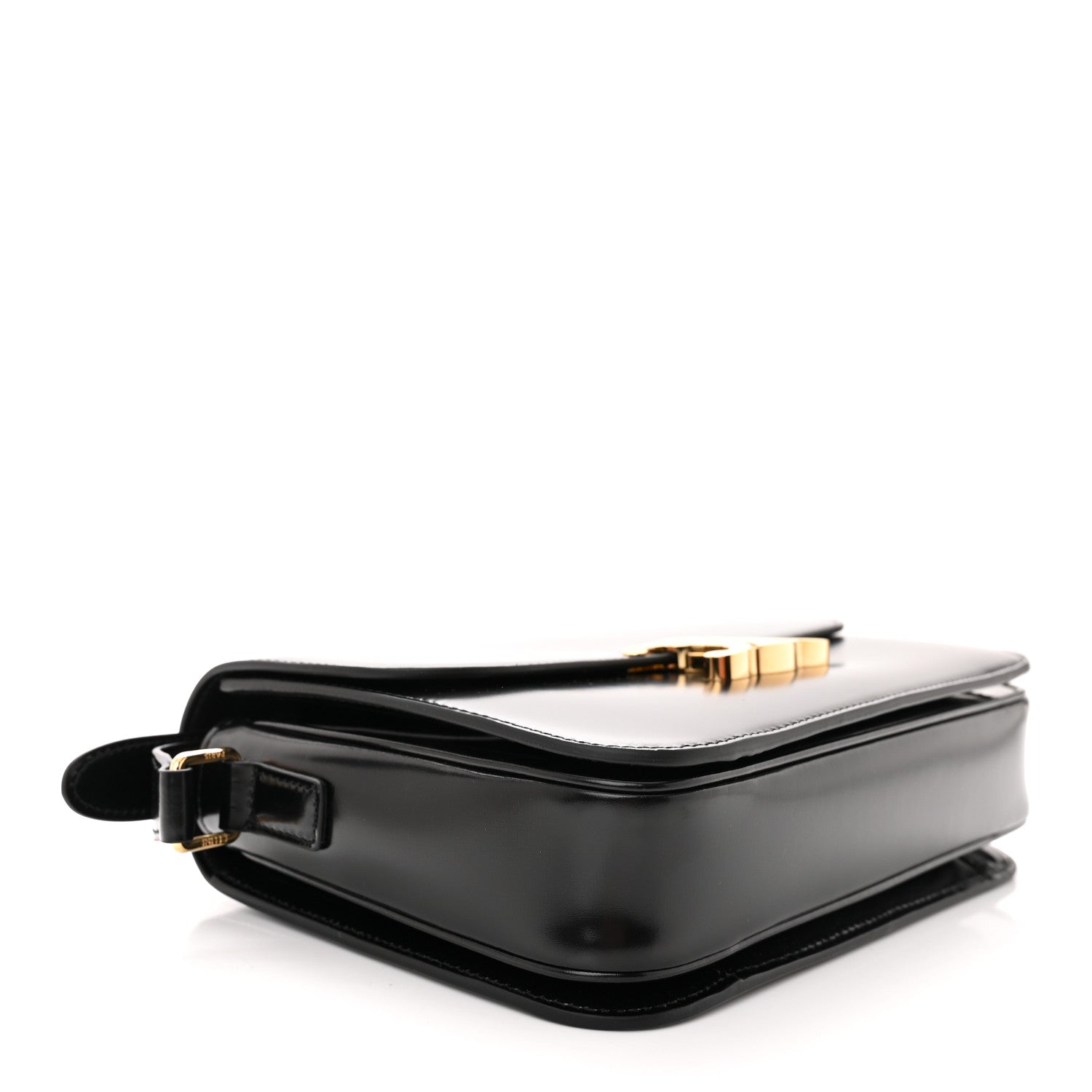 Celine Shiny Calfskin Medium Triomphe Black 4 of 12