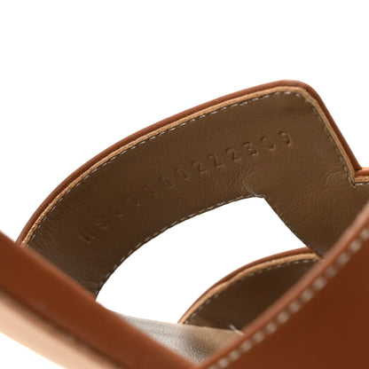 Hermes Calfskin Oasis Sandals 39.5 Gold 9 of 10