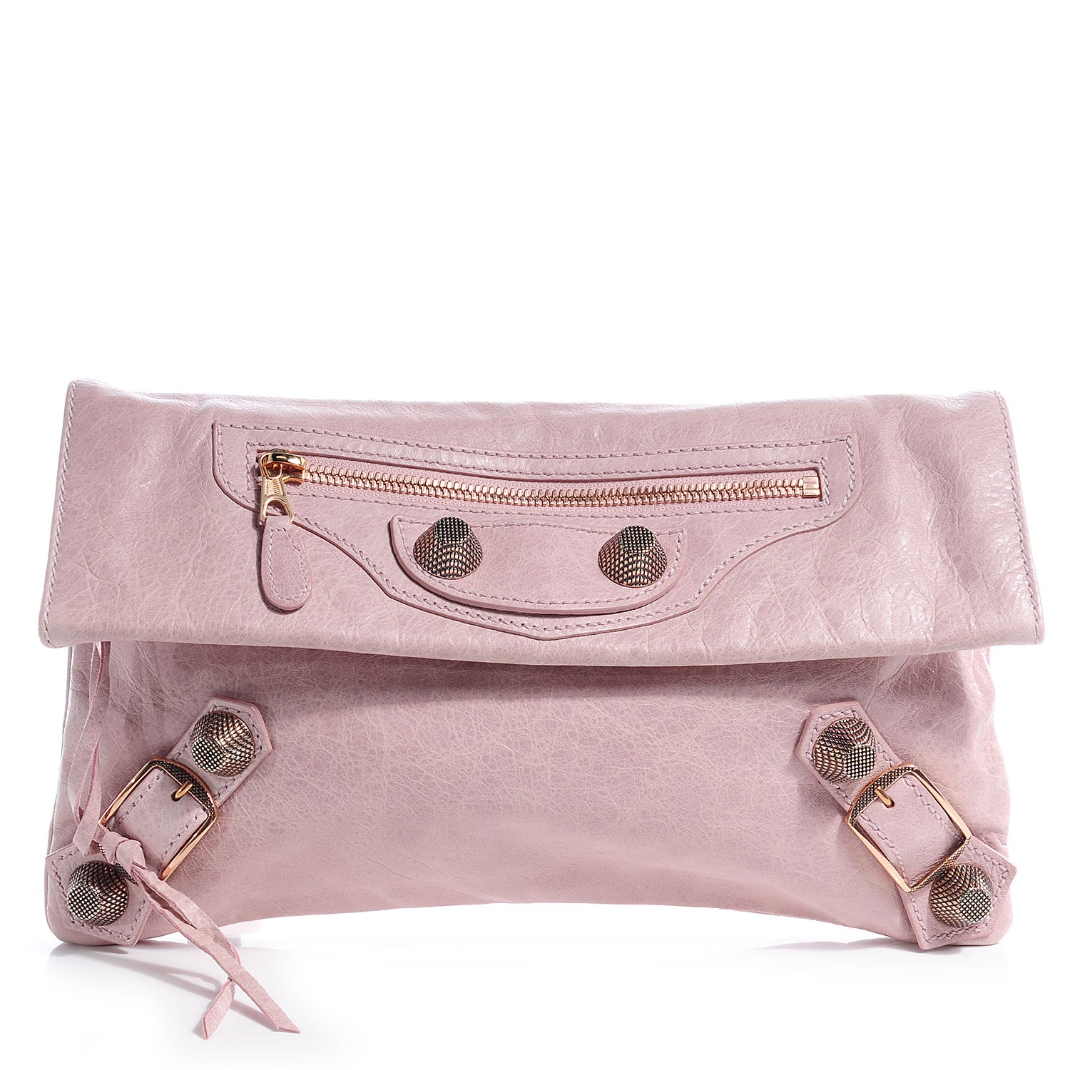Balenciaga Agneau Giant 21 Rose Gold Hardware Envelope Clutch Bois de Rose 1 of 8