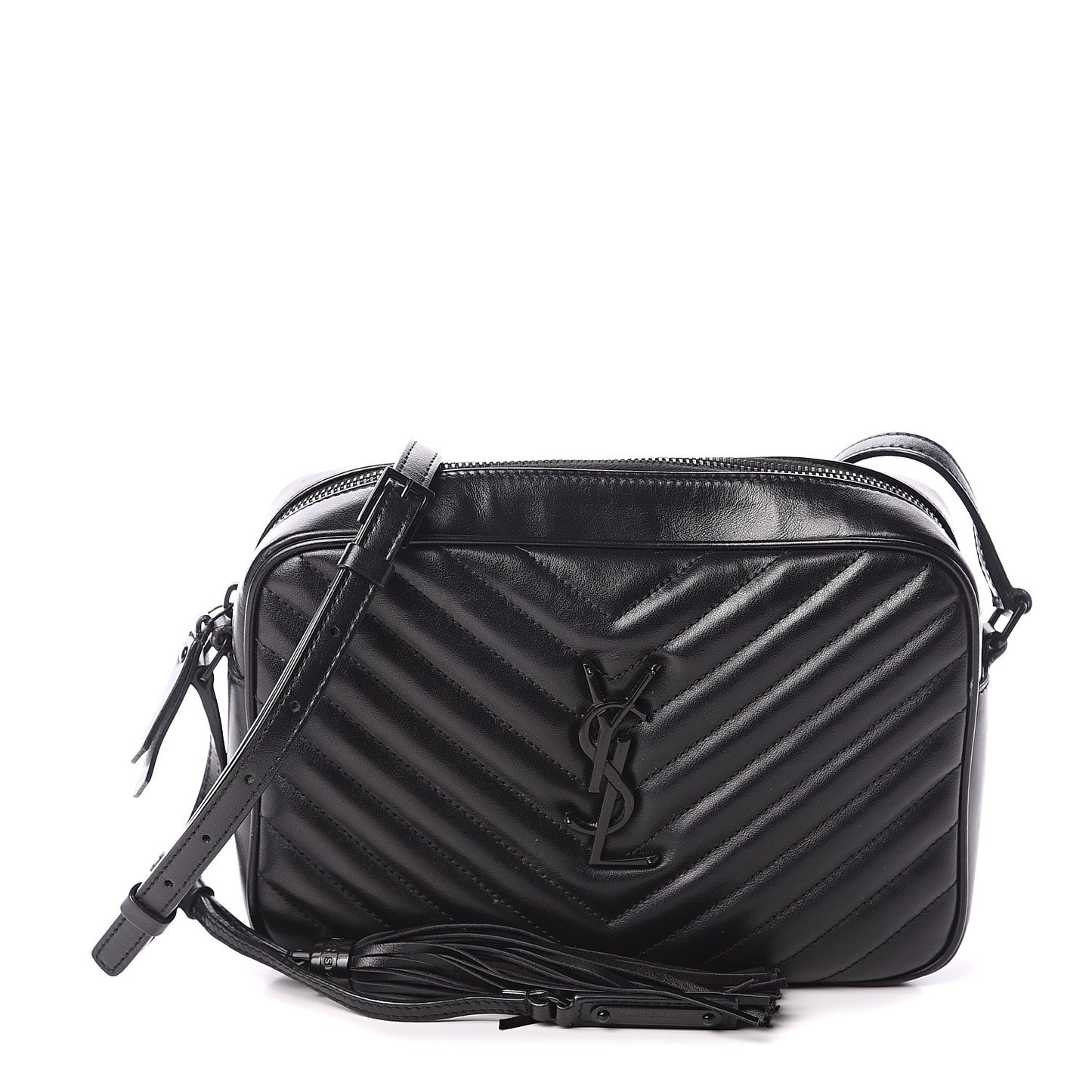 Calfskin Matelasse Monogram Lou Camera Bag Black