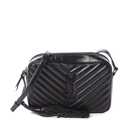 Saint Laurent Calfskin Matelasse Monogram Lou Camera Bag Black 1 of 8