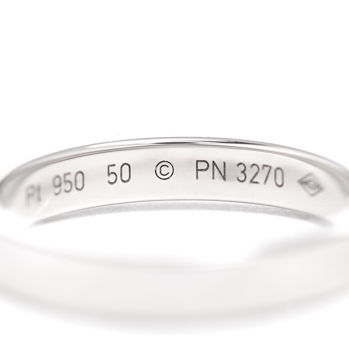 Platinum Diamond 3mm C De Cartier Wedding Band Ring 50 5.25