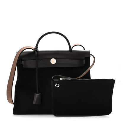 Hermes Toile Vache Hunter Herbag Zip 31 PM Ebene Black 3 of 11