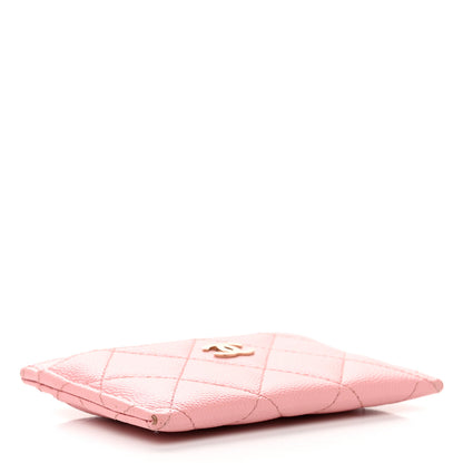 Chanel Caviar Quilted Card Holder Pink 4 of 9