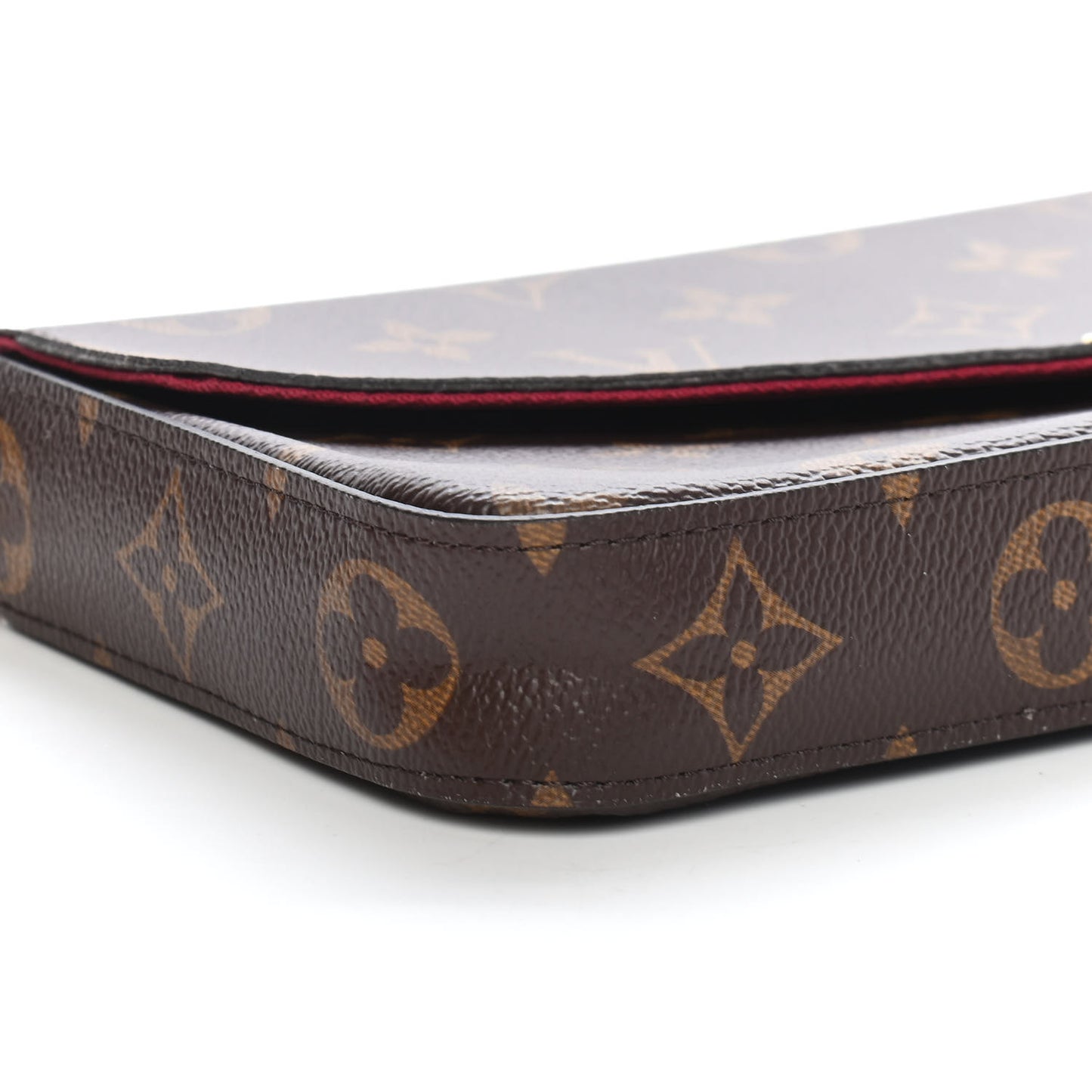 Monogram Pochette Felicie Chain Wallet Fuchsia