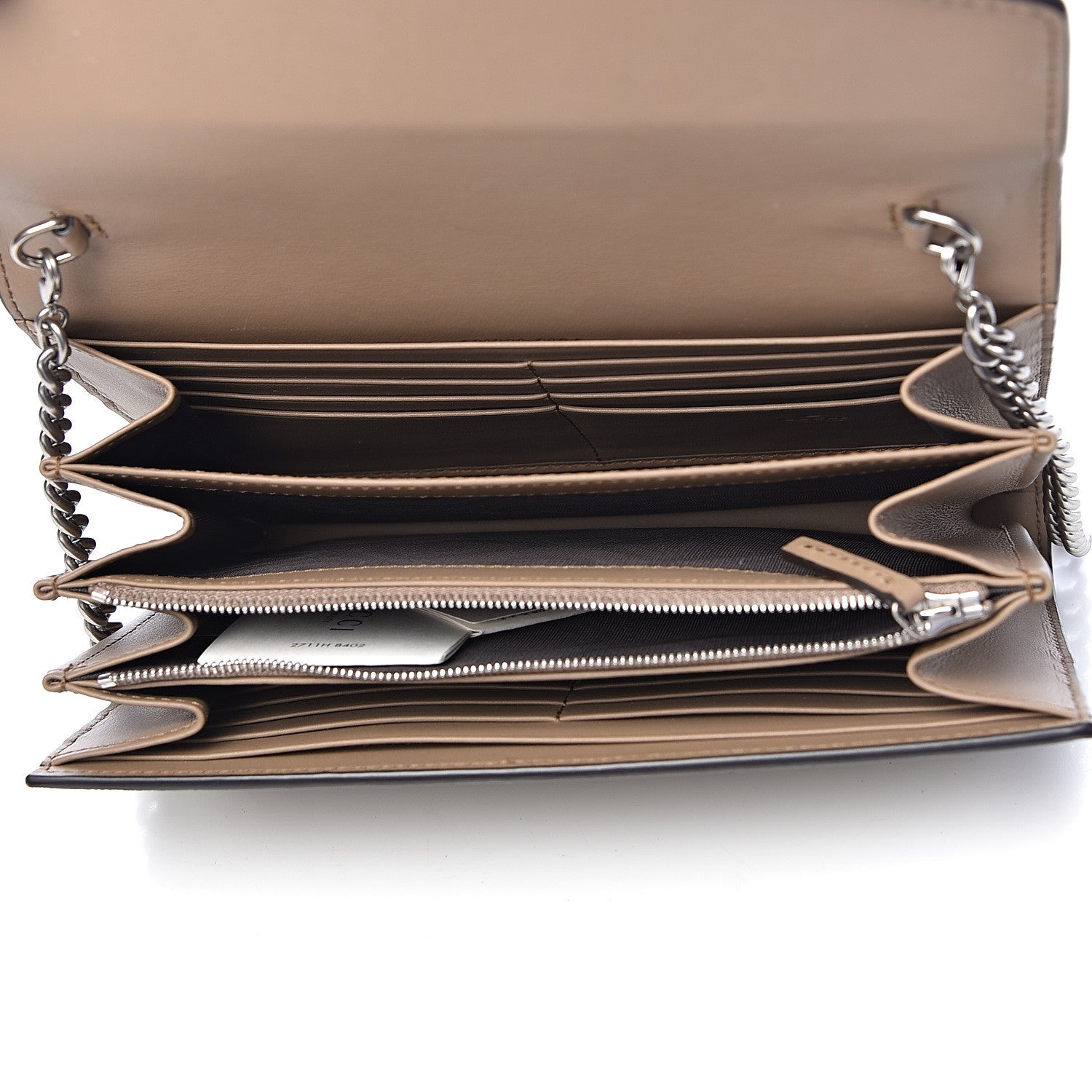 Gucci GG Supreme Monogram Mini Dionysus Chain Wallet Beige Taupe 5 of 11