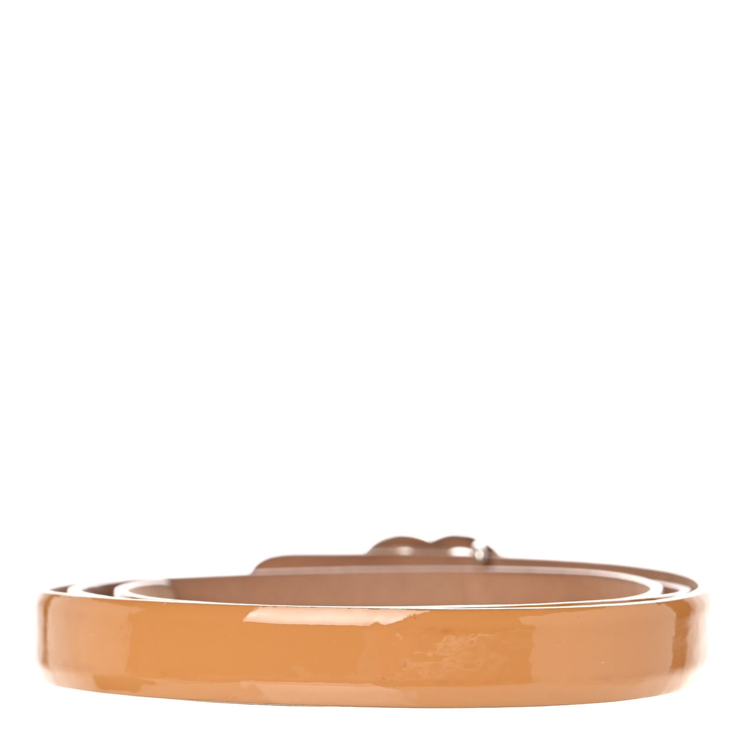 Chanel Patent CC Logo Skinny Belt 80 32 Beige 2 of 7