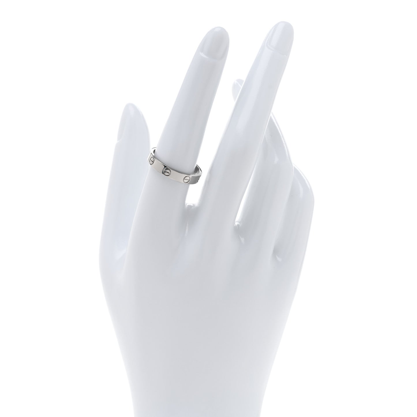 18K White Gold 3.5mm LOVE Wedding Band Ring 57 8