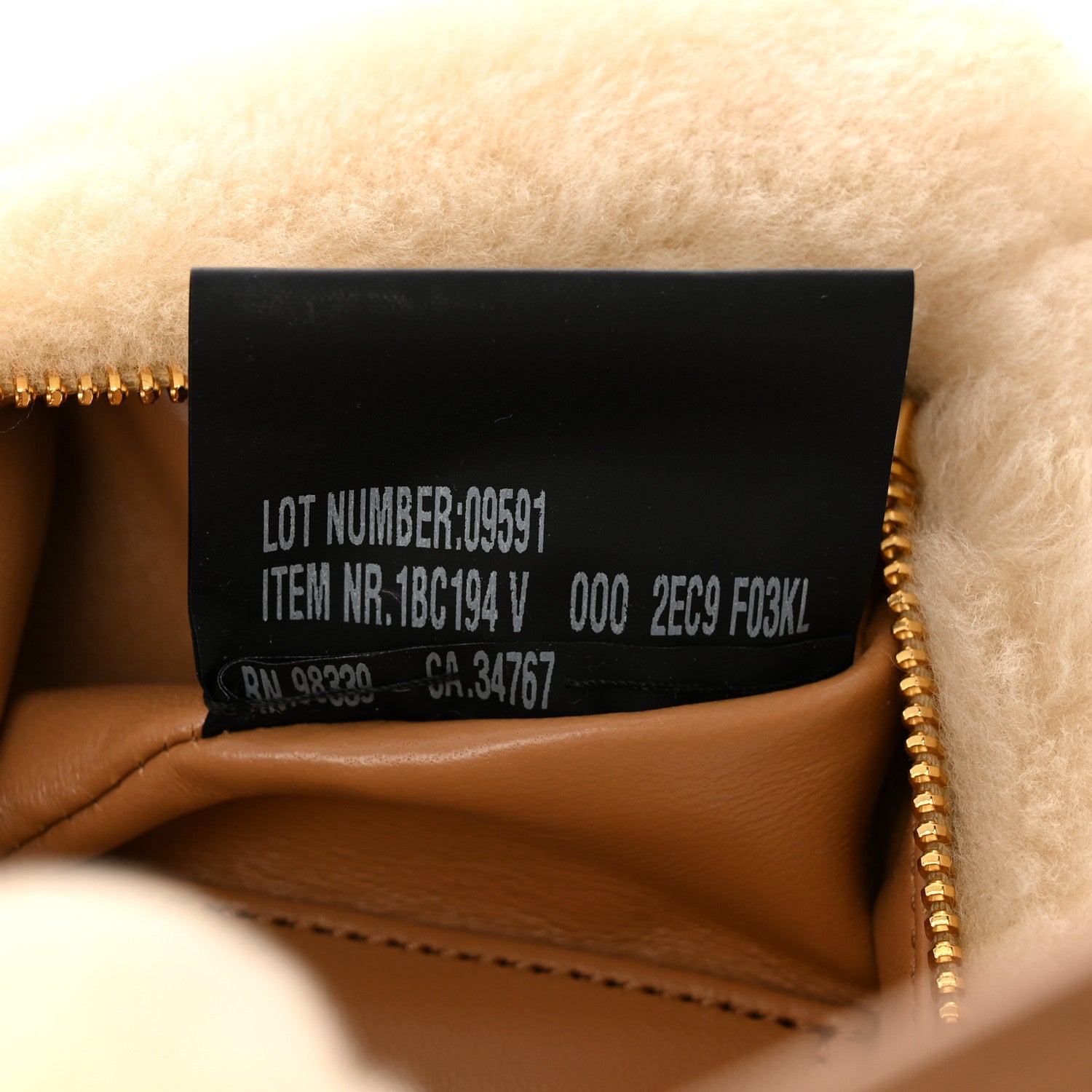 Prada Shearling Arque Shoulder Bag Ecru Noisette 8 of 12