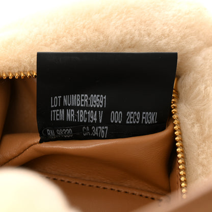 Prada Shearling Arque Shoulder Bag Ecru Noisette 8 of 12