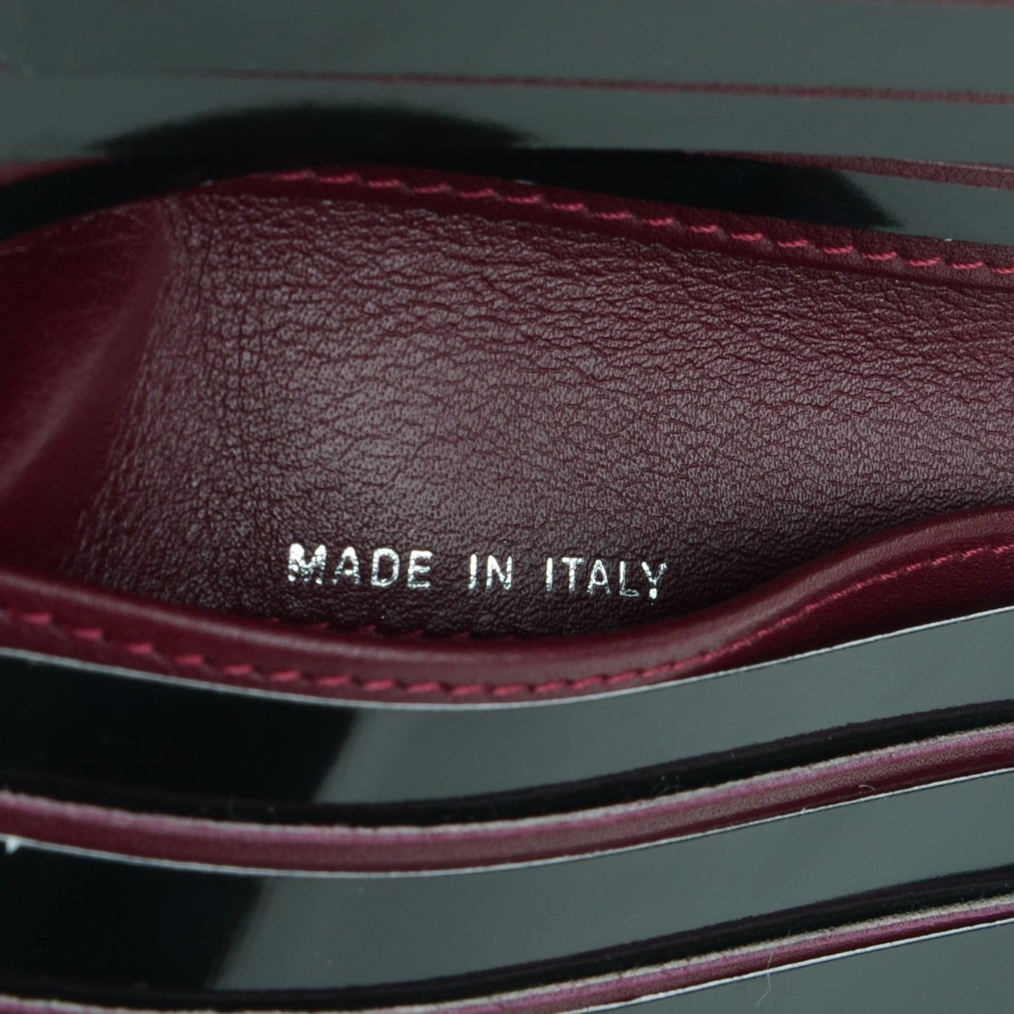 Patent Brilliant Compact Wallet Burgundy
