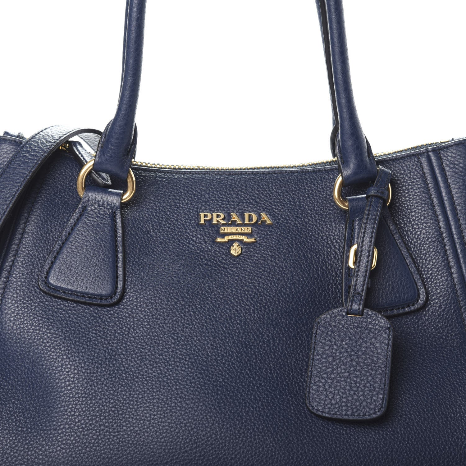 Prada Vitello Phenix Shopping Tote Baltico 7 of 9