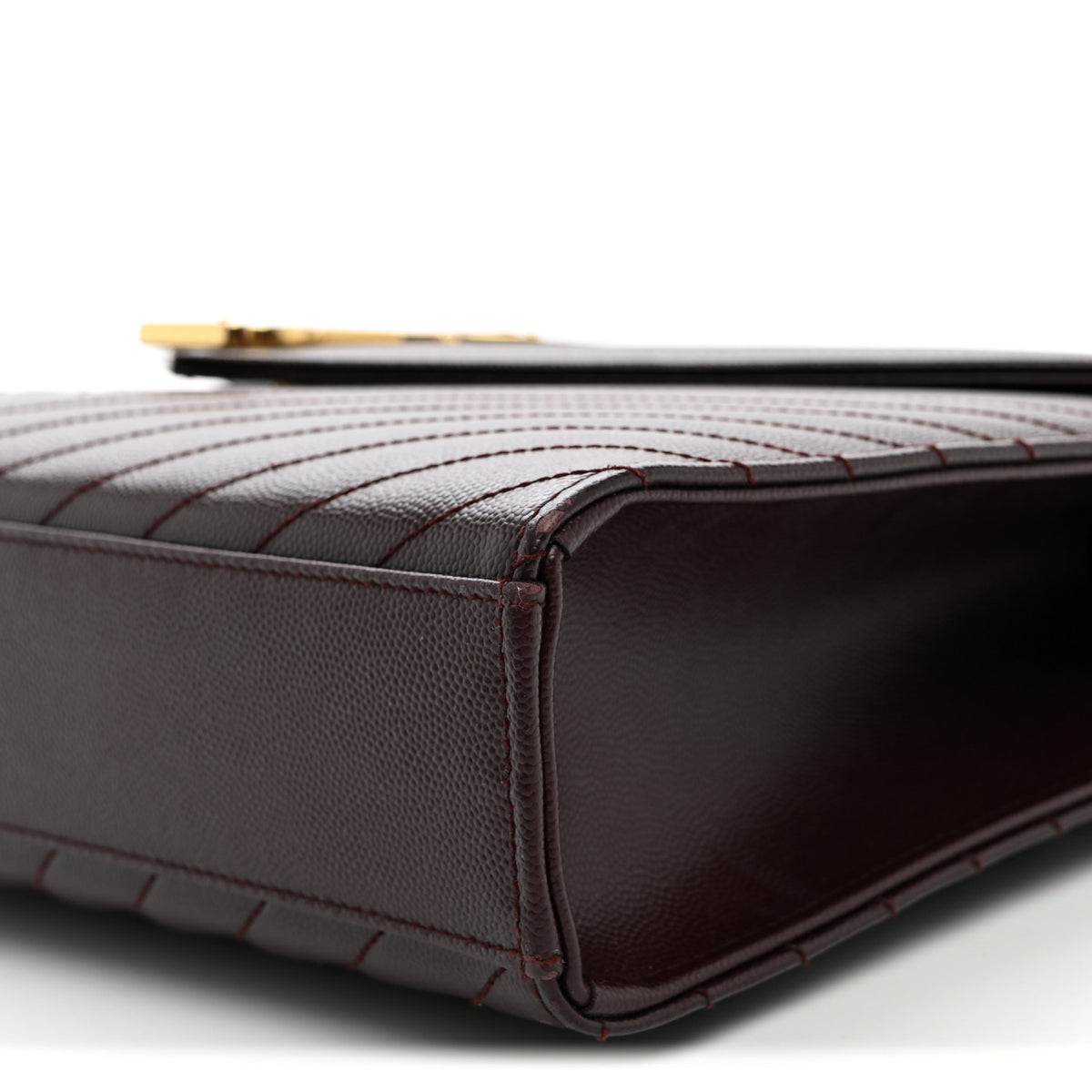 Grain De Poudre Matelasse Chevron Large Monogram Satchel Rouge Legion