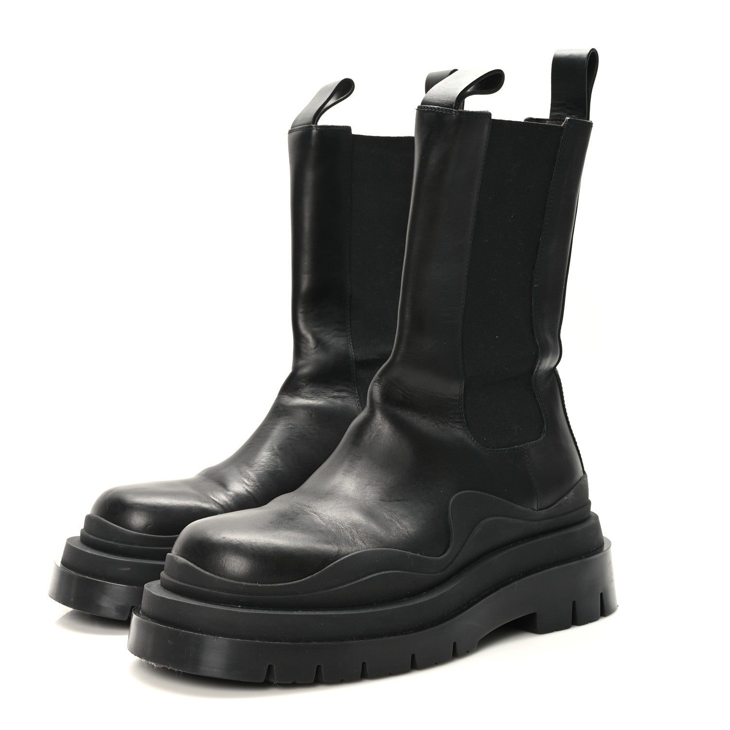 Bottega Veneta Calfskin The Lug Chelsea 55mm Boots 38 Black 3 of 8