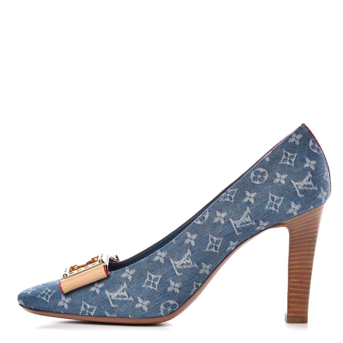 Denim Monogram Ginger Closed Pumps 40 Natural
