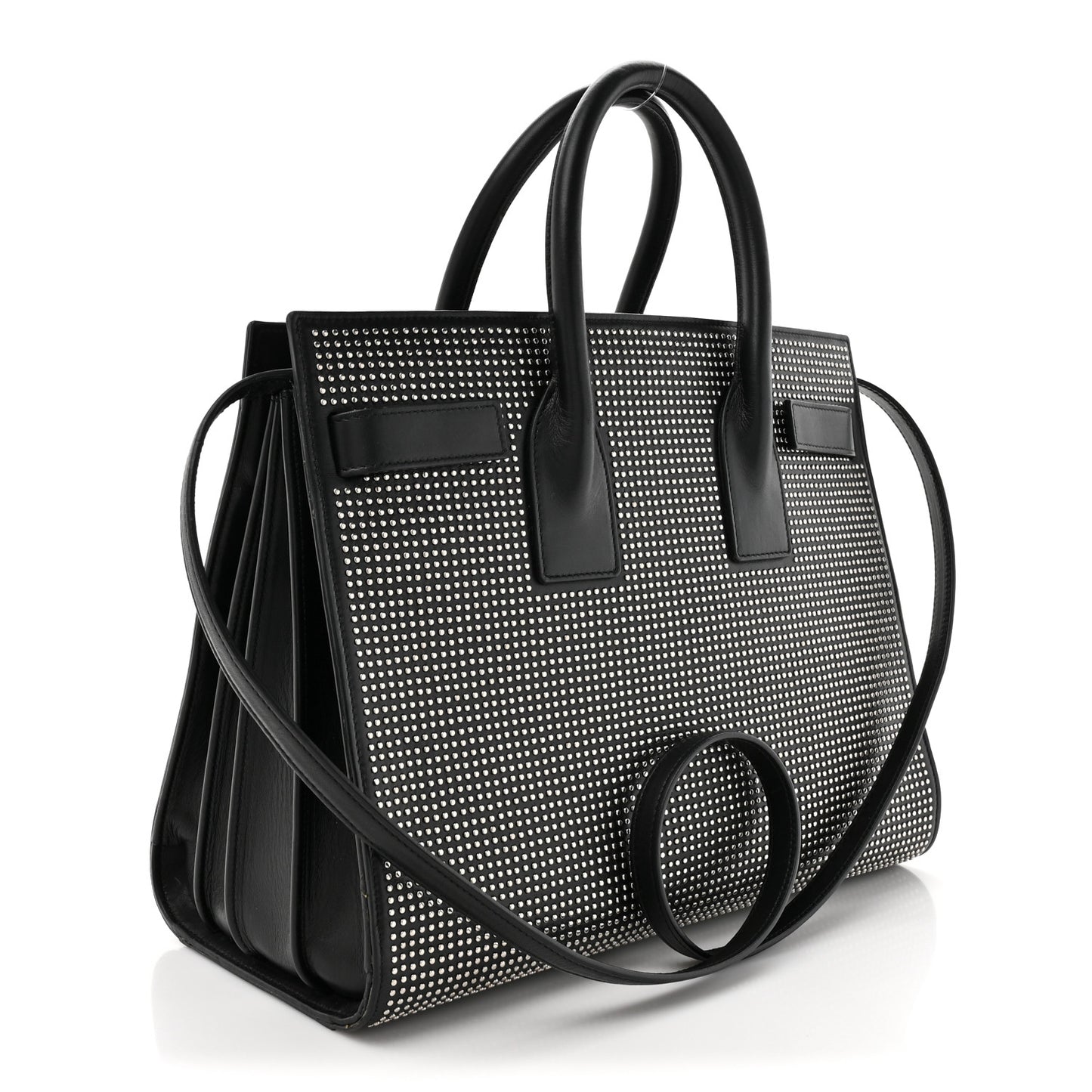 Calfskin Studded Small Sac De Jour Black