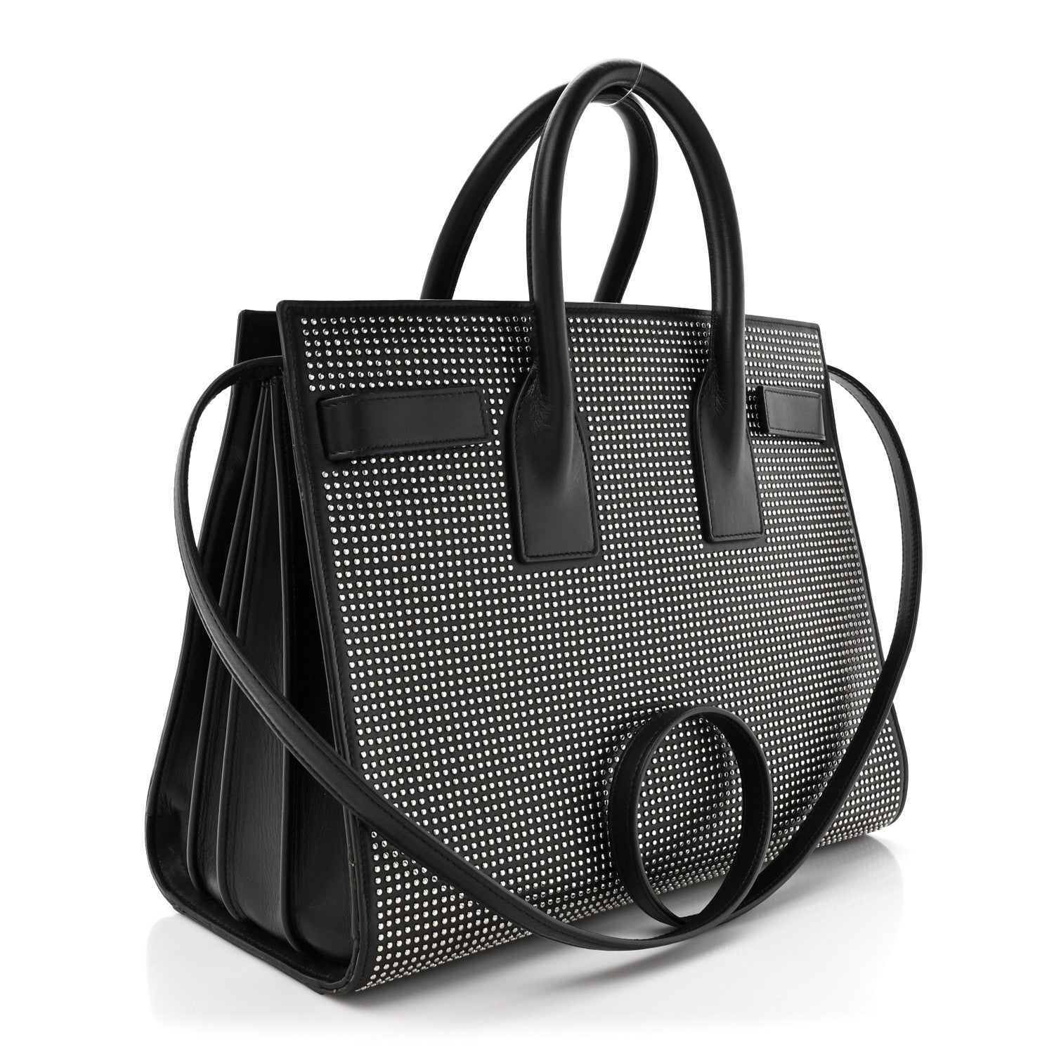 Saint Laurent Calfskin Studded Small Sac De Jour Black 3 of 16