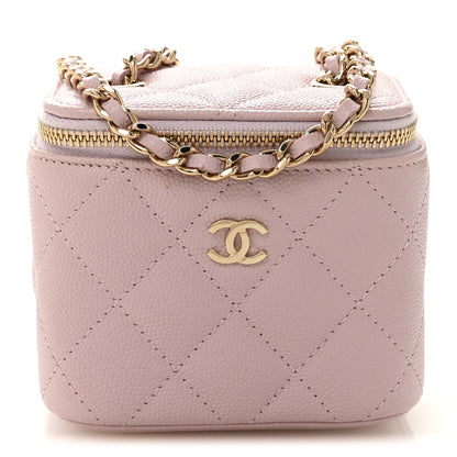 Chanel Caviar Quilted Mini Vanity Case With Chain Light Pink 1 of 13