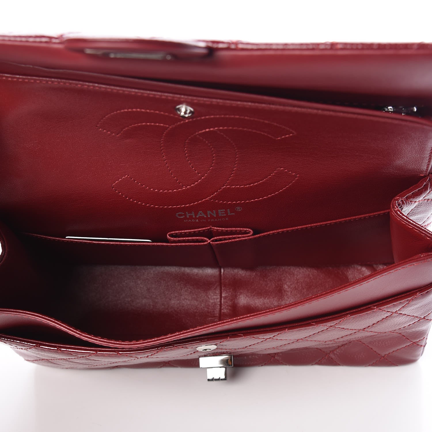 Chanel Patent Caviar Quilted 2.55 Reissue 226 Flap Burgundy 5 of 11