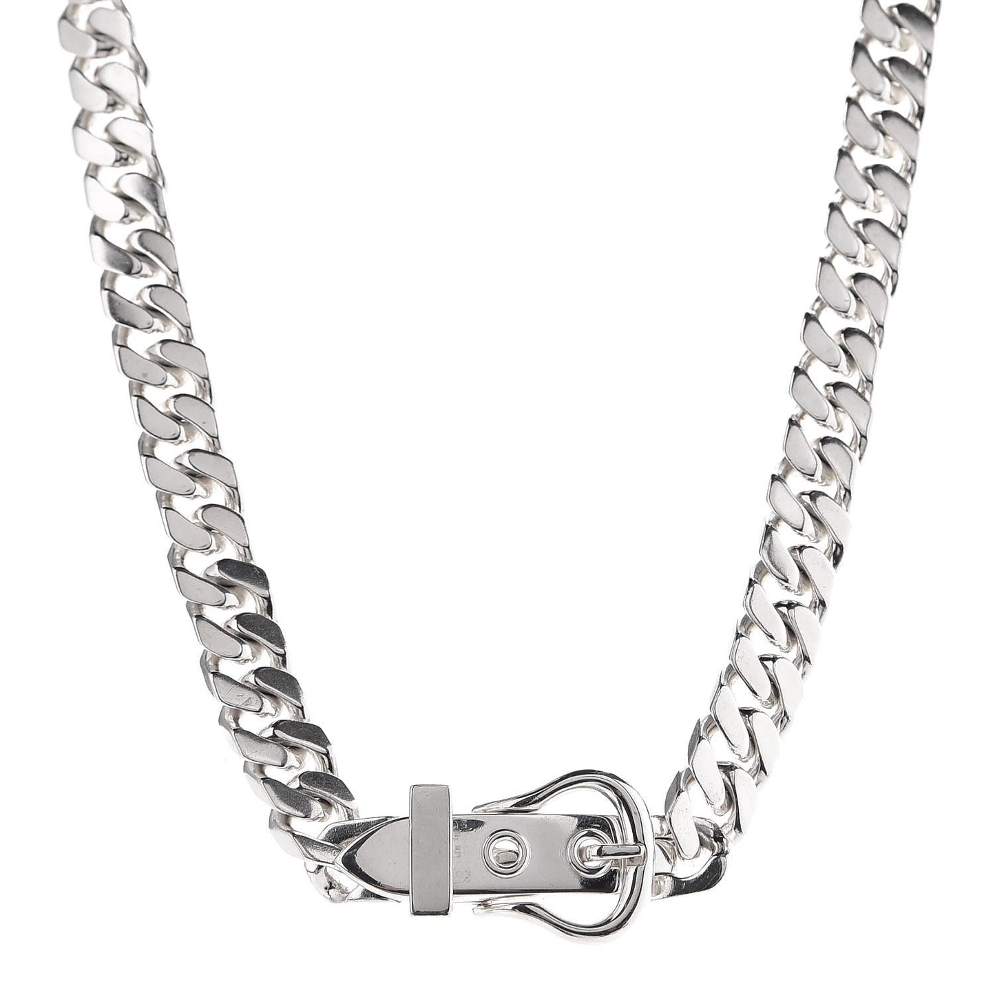 Sterling Silver Boucle Sellier Link Necklace