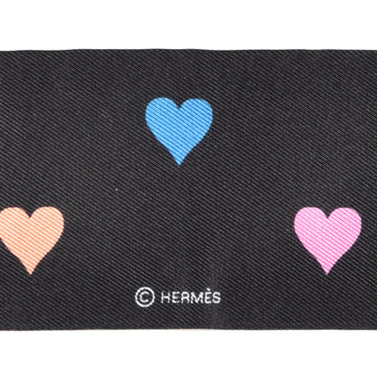 Hermes Silk Tea Time Twilly Black Rouge Multicolor 3 of 4
