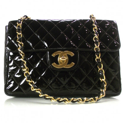 Chanel Patent Quilted Jumbo Flap Black 1 of 14