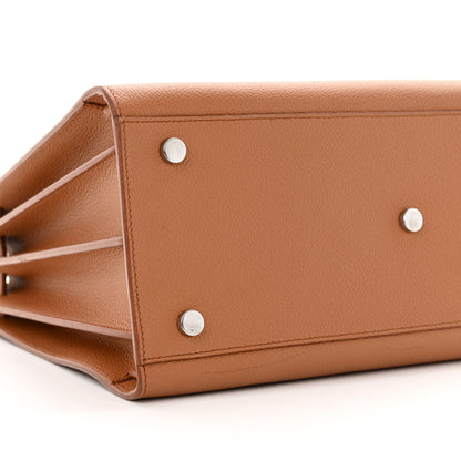 Saint Laurent Grained Calfskin Small Sac De Jour Saddle Brown 9 of 13
