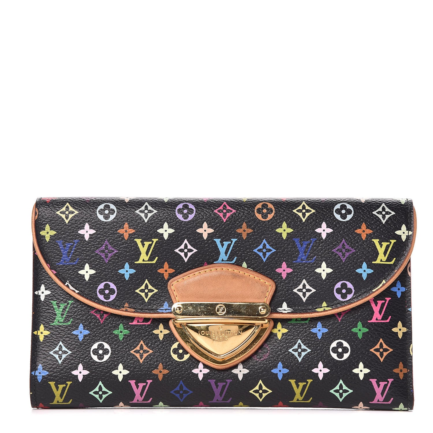 Louis Vuitton Monogram Multicolor Eugenie Wallet Black Grenade 1 of 9