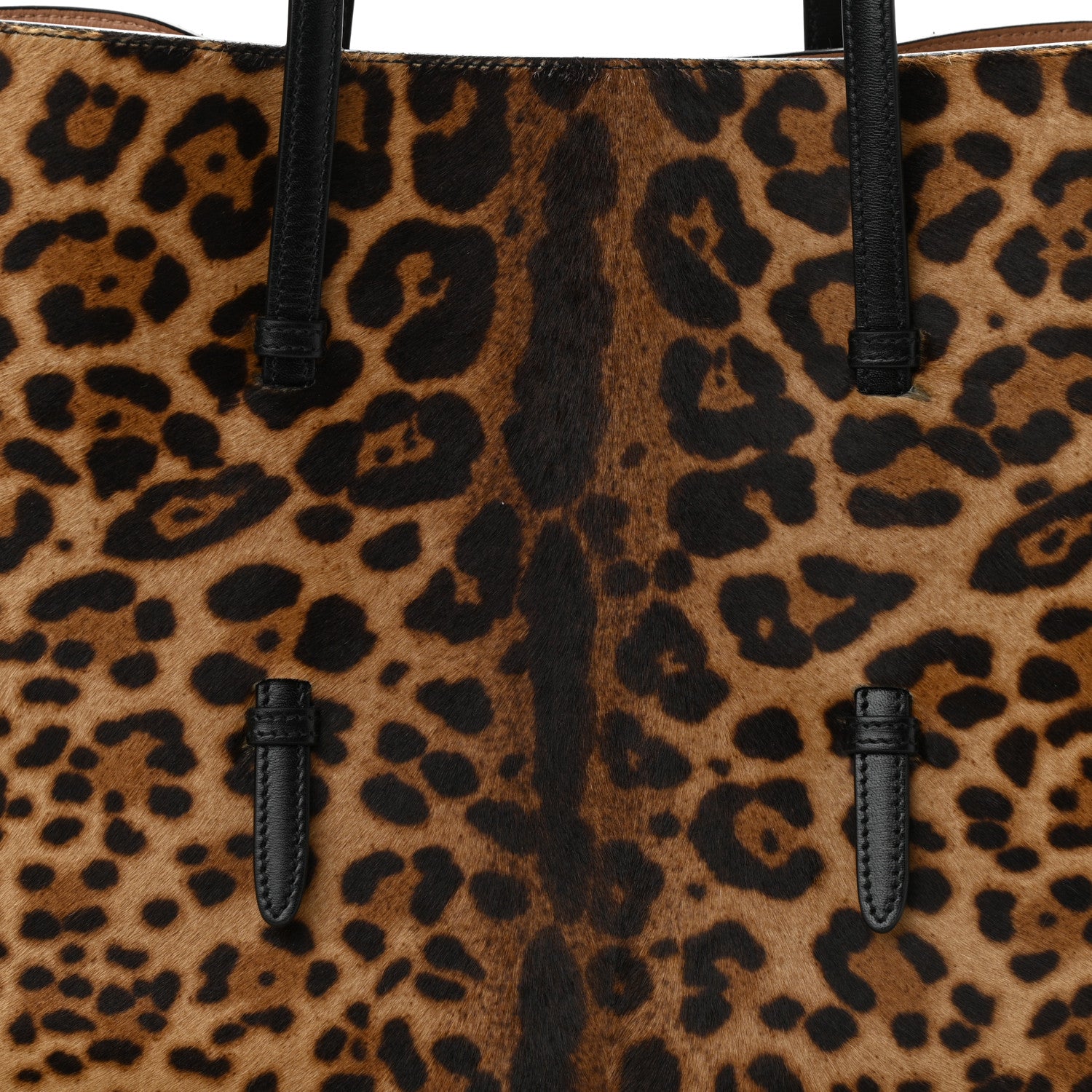 Alaia Faux Calf Hair Calfskin Leopard Print Mina 32 Bag Mordore Black 7 of 10