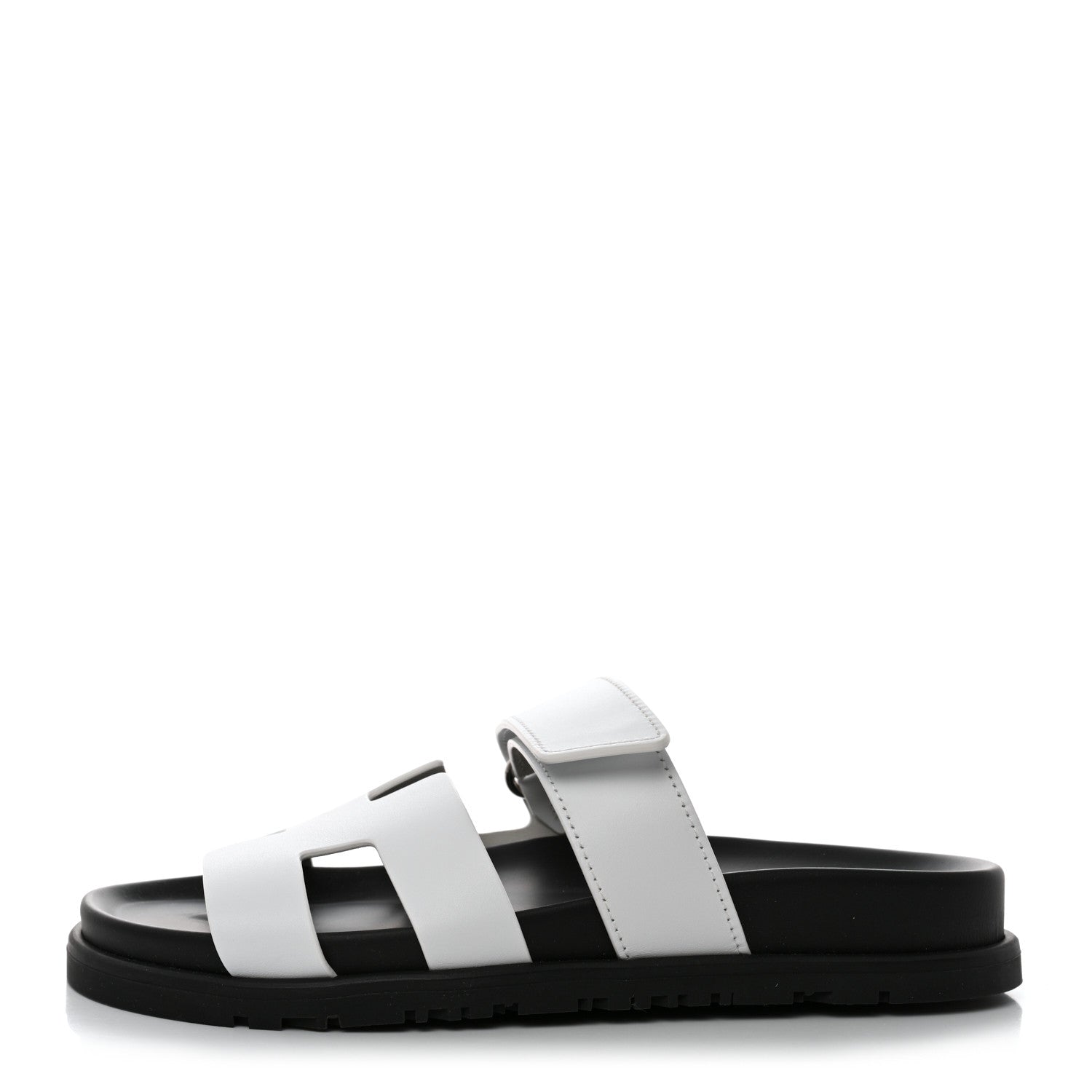 Hermes Calfskin Womens Chypre Sandals 35 White 1 of 9