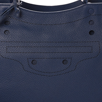 Balenciaga Veau Grana Perforated Blackout Hardware City Bleu Tanzanite 9 of 12