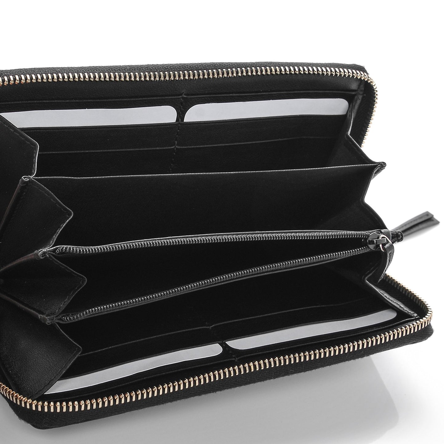 Guccissima Signature Microguccissima Bree Zip Around Wallet Black