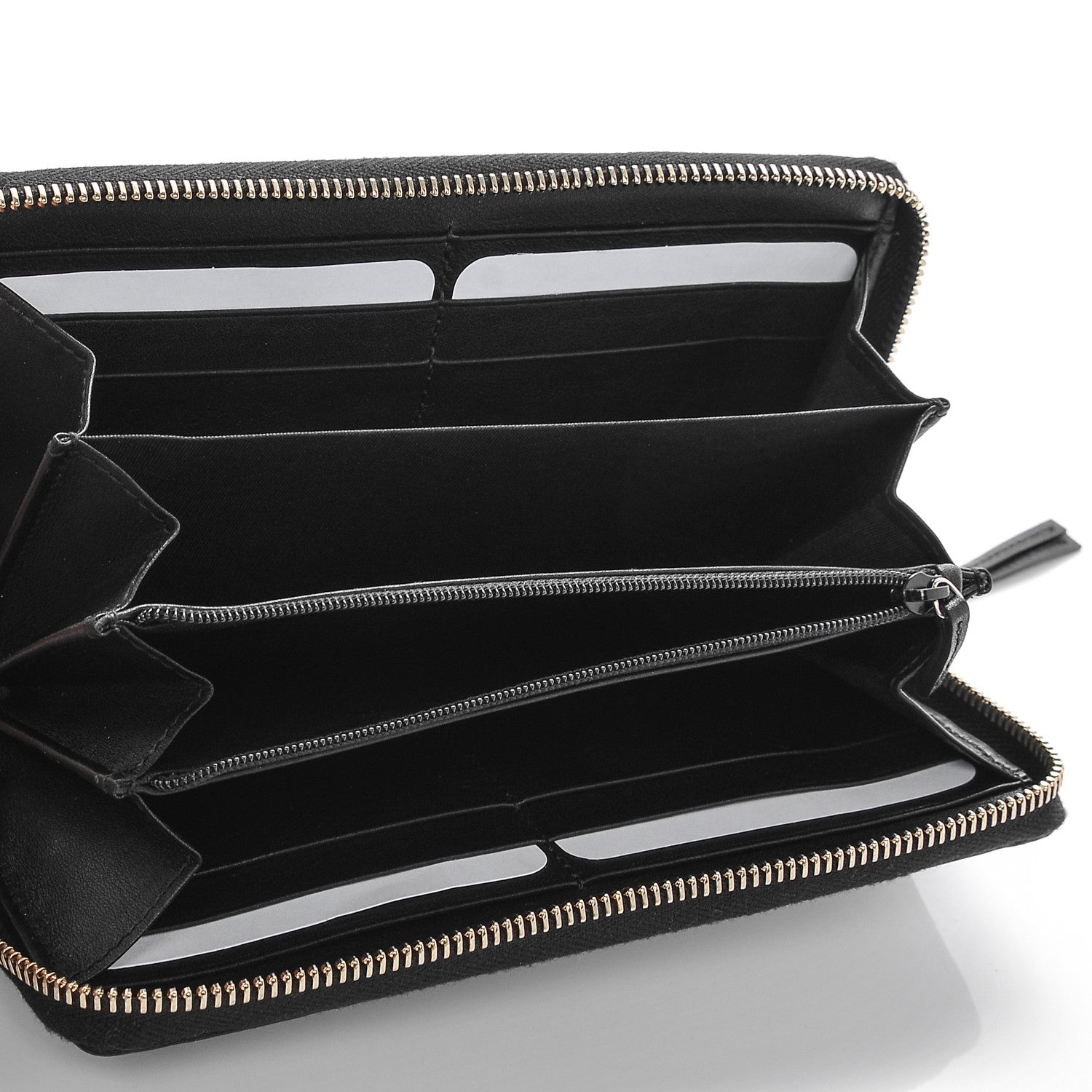 Gucci Guccissima Signature Microguccissima Bree Zip Around Wallet Black 5 of 6